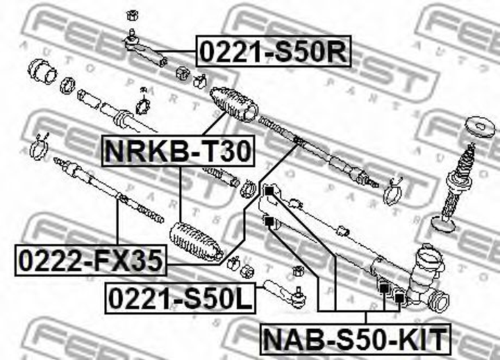 Рулевой наконечник Febest (0221S50L) - изображение 2