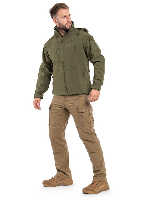 Куртка Софтшел Mil-Tec JACKET SCU OLIVE 10864012 - 2XL - изображение 2