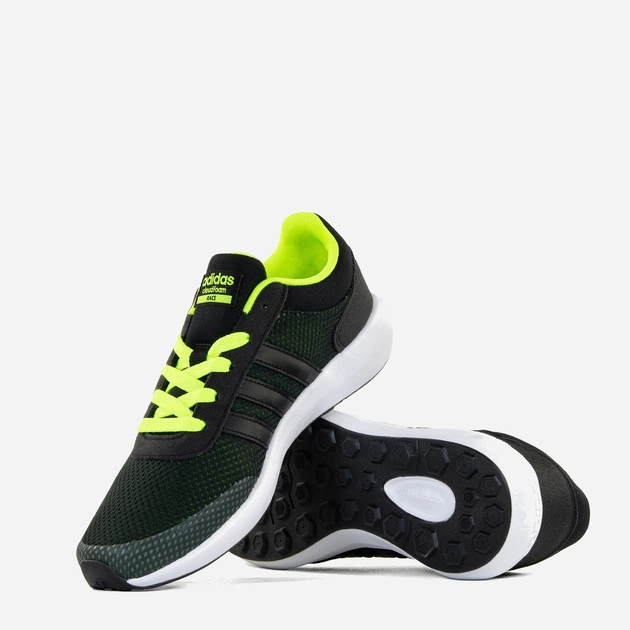 Buty sportowe chłopięce adidas CloudFoam Race K AW4043 38.5 Czarny/Żółty (4056563371282) - obraz 4