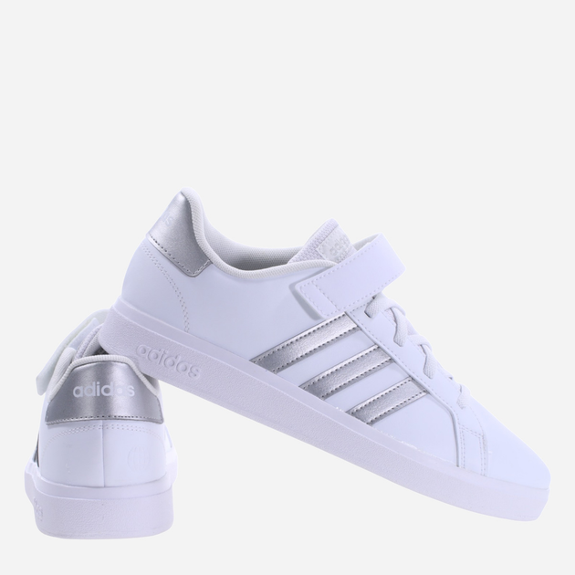 Tenisówki chłopięce adidas Grand Court 2.0 EL GW6516 37.5 Biały/Srebrny (4065426237948) - obraz 2