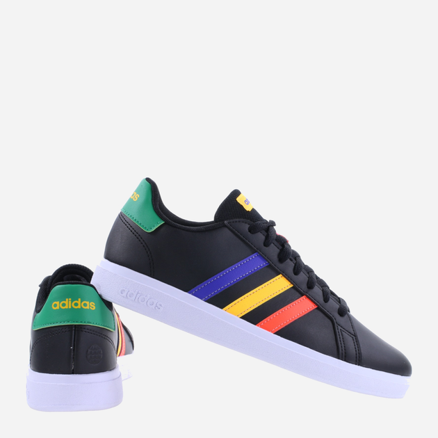 Підліткові кеди для хлопчика adidas Grand Court 2.0 K HP8909 37.5 Чорні з різнокольоровим (4066746173978) - зображення 3
