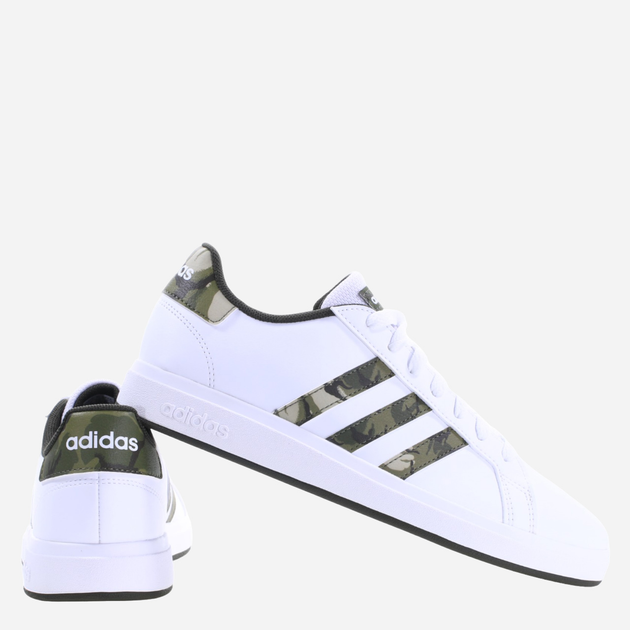 Sneakersy chłopięce adidas Grand Court 2.0 K IF3669 38.5 Białe z ciemnozielonym (4066766543805) - obraz 3