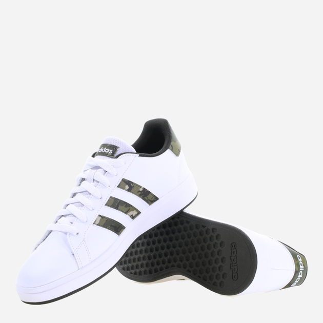 Sneakersy chłopięce adidas Grand Court 2.0 K IF3669 39.5 Białe z ciemnozielonym (4066766543751) - obraz 4