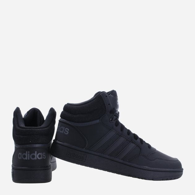 Підліткові кеди для хлопчика adidas hoops 3.0 Mid K HR0228 36.5 Чорні (4065415596476) - зображення 2