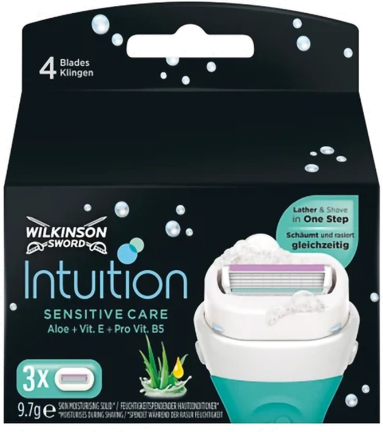 Змінні картриджі для гоління Wilkinson Sword Intuition Sensitive Care 3 шт (4027800407101) - зображення 1