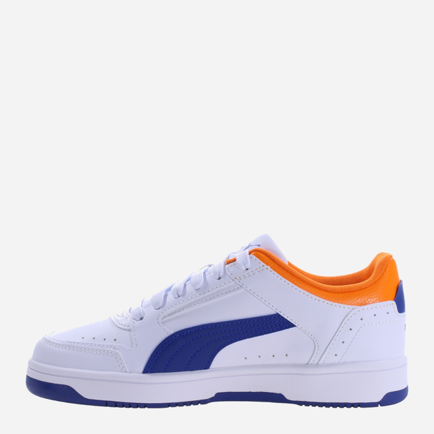 Підліткові кеди для хлопчика Puma Rebound JOY Lo Jr 381984-11 35.5 Білі з синім (4065452819828) - зображення 3