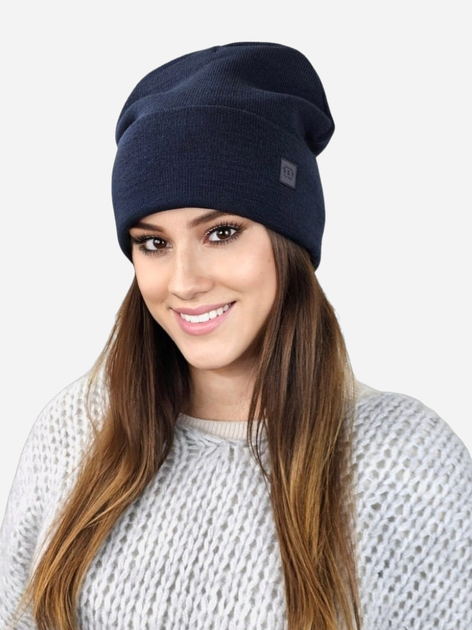 Czapka damska beanie Kamea K.23.026.12 One Size Granatowa (5903246784084) - obraz 1