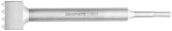 Долото-бучарда Graphite SDS Plus 40 x 40 мм 16 зубів 57H573 (5902062078445) - зображення 1