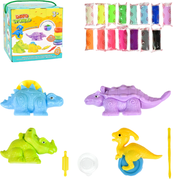 Набор для творчества Strateg Мистер тесто Dino World (4823113863265) - изображение 2