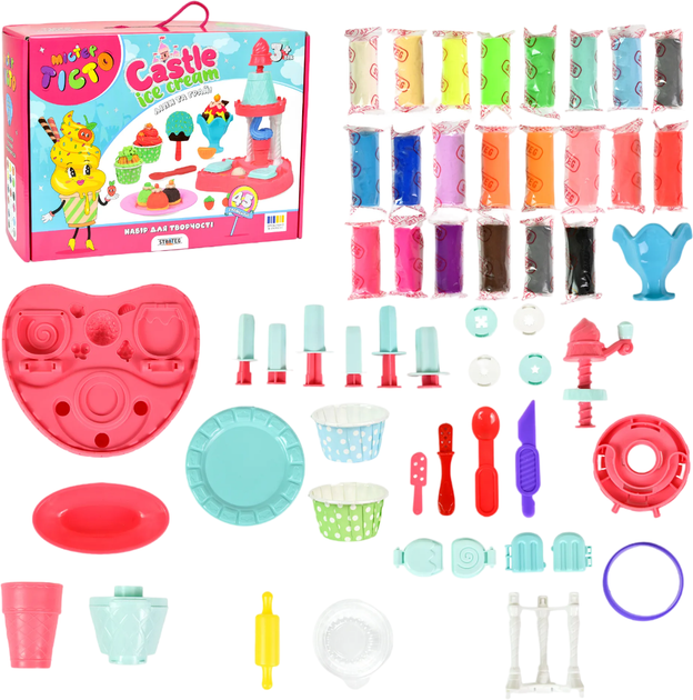 Набор для творчества Strateg Мистер тесто Castle Ice-Cream (4823113865825) - Фото 2 Набор для творчества Strateg Мистер тесто Castle Ice-Cream (4823113865825) - изображение 2