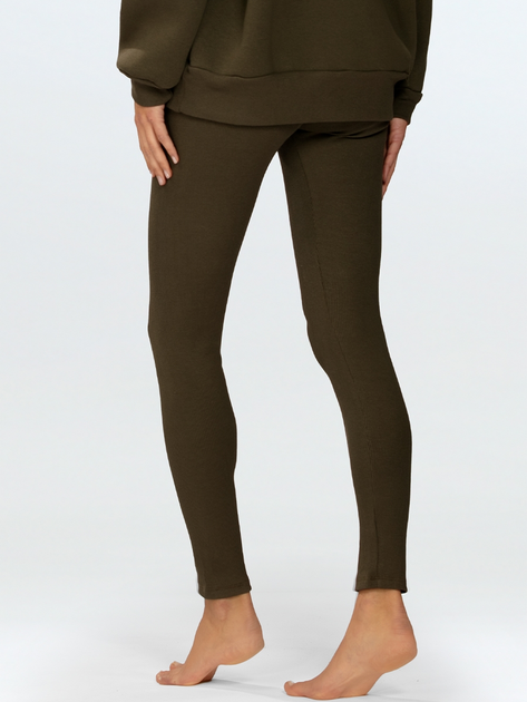 Legginsy damskie w prążki DKaren Oseye XL Khaki (5903251474796) - obraz 2