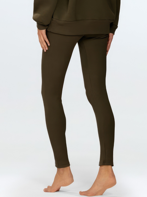 Legginsy damskie w prążki DKaren Halima XL Khaki (5903251479111) - obraz 2