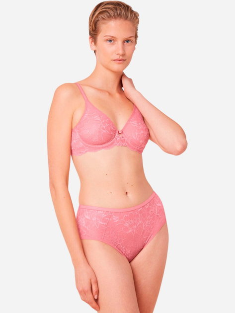Biustonosz damski z fiszbinami z koronką Triumph 10214458 75E Różowy (7613108166726) - obraz 5