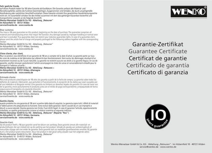 Szczotka do WC Wenko Orea stal nierdzewna czarna (4008838349502) - obraz 3