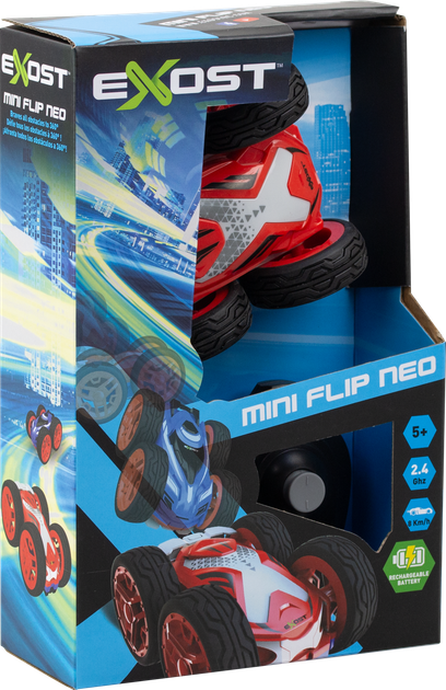 Машина Silverlit Exost Mini Flip Neo 1:34 на радіокеруванні 2.4 ГГц Червона (4891813202905) - зображення 10