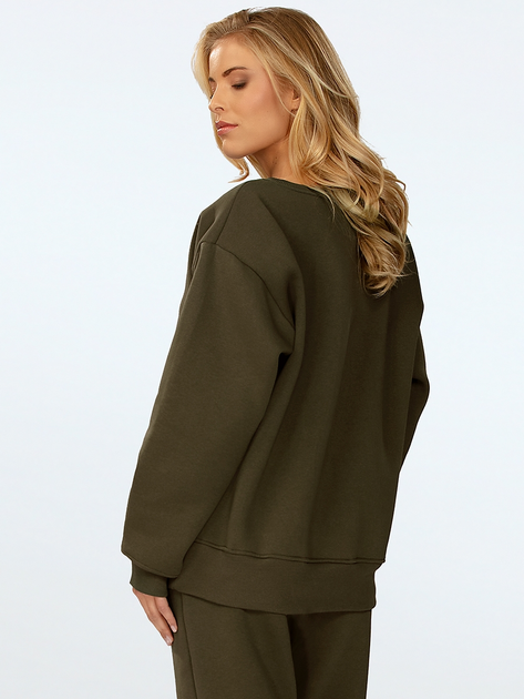 Bluza damska bez kaptura elegancka DKaren Rehema XL Khaki (5903251473355) - obraz 2