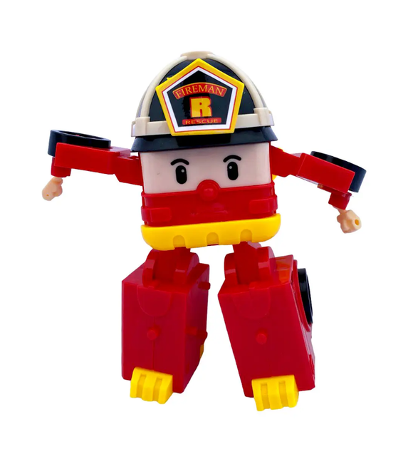 Модель игрушечной машины Robocar Poli из серии Робокар Поли - пожарная машина Рой, MiC 83608, окрашенная в красный цвет. - изображение 2
