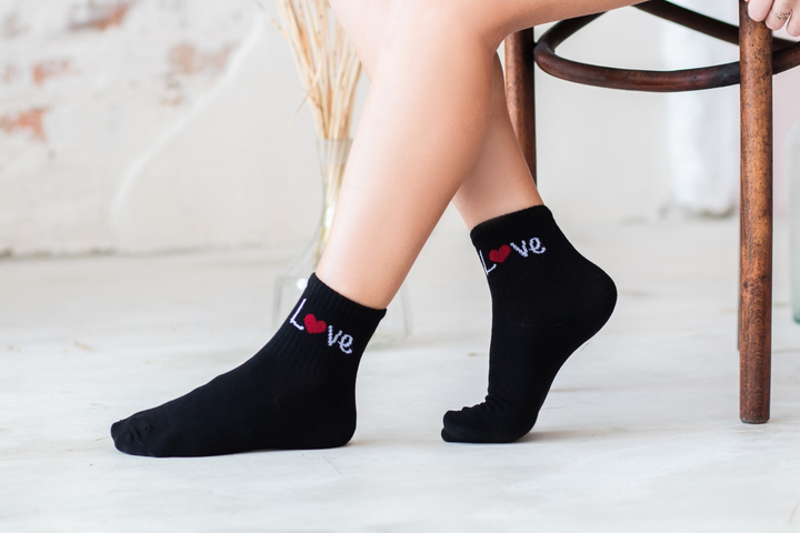 Набір шкарпеток 4 пари з принтом Love короткі безшовні ORGANIC cotton JILL ANTONY 35-37 арт. 31007 - зображення 7