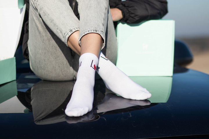 Набір шкарпеток 4 пари з принтом Love короткі безшовні ORGANIC cotton JILL ANTONY 35-37 арт. 31007 - зображення 8
