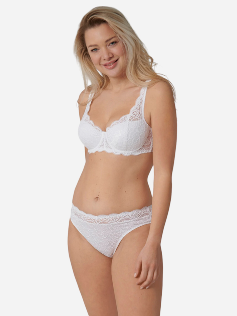 Biustonosz damski z fiszbinami z koronką Triumph 10166798 90E Biały (7613109342099) - obraz 3