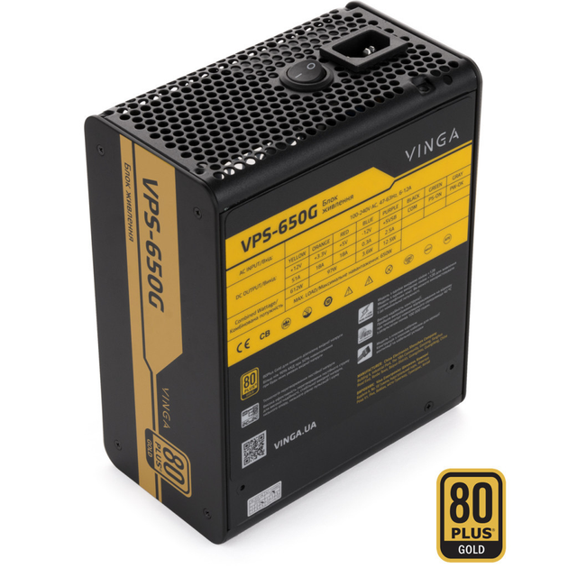 Блок питания Vinga 650W (m430877) - изображение 2