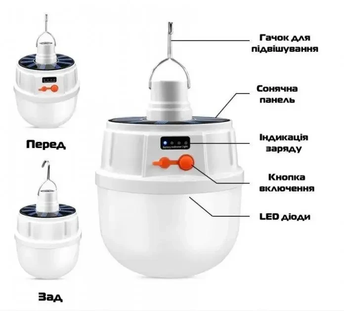 Діодна лампа для кемпінгу micro USB Bailong BL-2022 - зображення 2