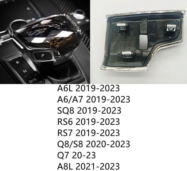 Ручка переключения передач Audi A6 A7 A8 Q7 Q8 хрусталь логотип S-Line (19-23 г.в.) - изображение 7