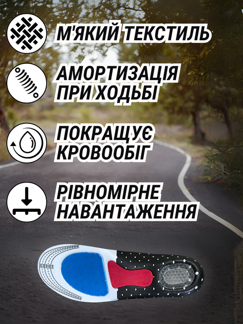 Стельки ортопедические для обуви кроссовок анатомические спортивные обрезные антискользящие супинаторы для взрослых универсальные мужские женские амортизирующие взрослые трехкомпонентные влагоотводящие водонепроницаемые с амортизатором Hechpro ТБ1450 44 - Фото 3 Стельки ортопедические для обуви кроссовок анатомические спортивные обрезные антискользящие супинаторы для взрослых универсальные мужские женские амортизирующие взрослые трехкомпонентные влагоотводящие водонепроницаемые с амортизатором Hechpro ТБ1450 44 - изображение 3