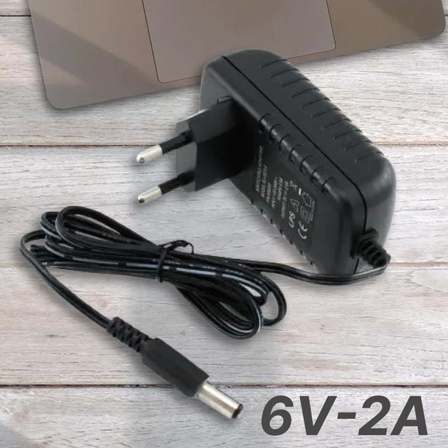 Зарядное устройство 6V-2A AC/DC блок питания EU 110-240 V сетевой ...