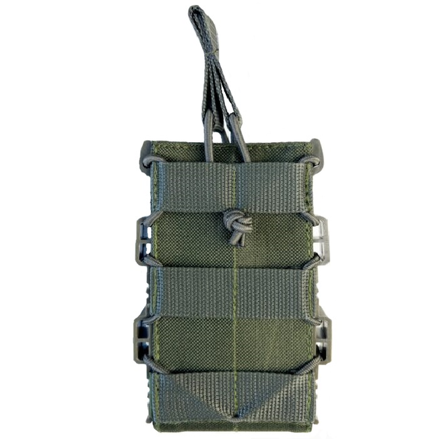 Открытый каркасный тактический подсумок для 1 магазина АК LeRoy LE2970 Cordura Olive - изображение 1