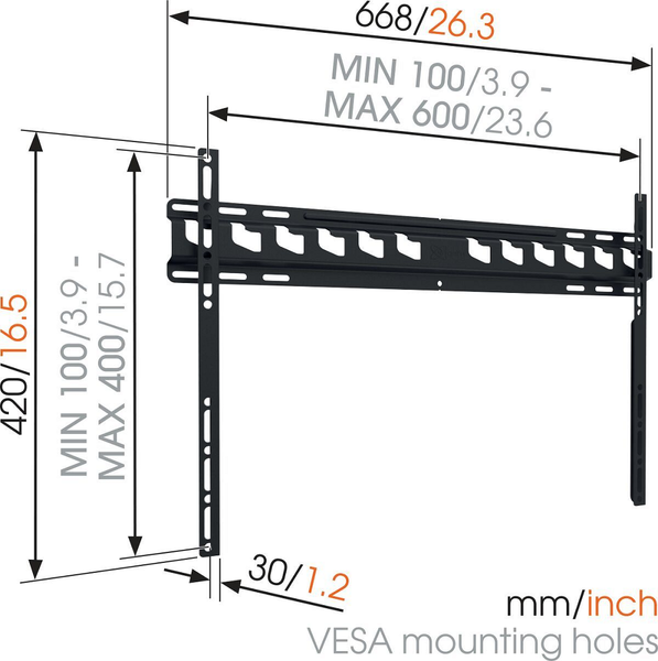 Настінне кріплення для телевізора Vogels MA4000 Black (8554000) - Фото 3 Настінне кріплення для телевізора Vogels MA4000 Black (8554000) - зображення 3