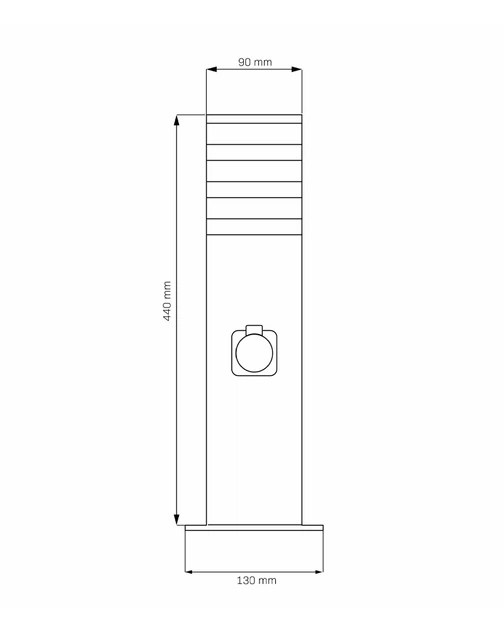 Вуличний стовпчик з розеткою Polux 327970 Teksas - зображення 3
