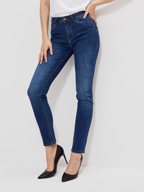 Jeansy skinny damskie z przetarciami Moodo Z-JE-3914 44 Granatowe (5904152346427) - obraz 1