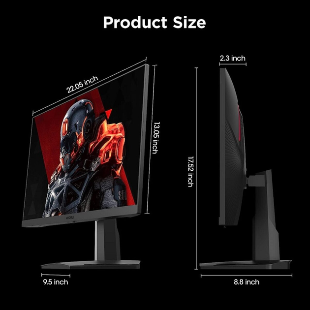 Монитор 24.5" KOORUI 25E3A Full HD VA 170 Гц Black - изображение 2
