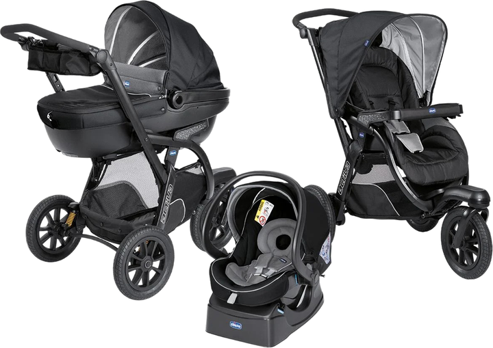 Универсальная коляска 3 в 1 Chicco Trio Activ3 Top Черный (79270.51) - изображение 1