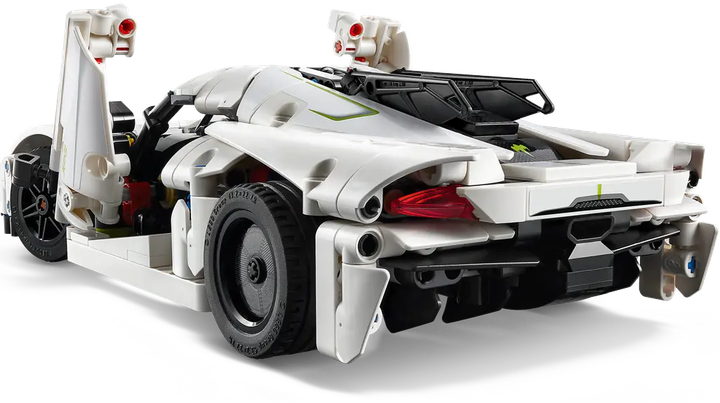Конструктор LEGO Technic: Білий гіперкар Koenigsegg Jesko Absolut 801 елемент (42184) - зображення 6