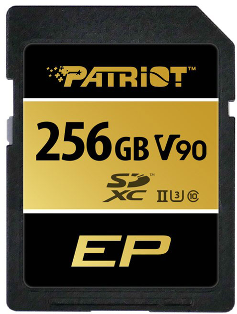 Karta pamięci Patriot EP SDXC 256GB V90 UHS-II U3 Class 10 (PEF256GEP92SDX) - obraz 1