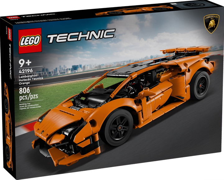 Конструктор LEGO Technic: Оранжевий Lamborghini Huracán Tecnica 806 елементів (42196) - зображення 1