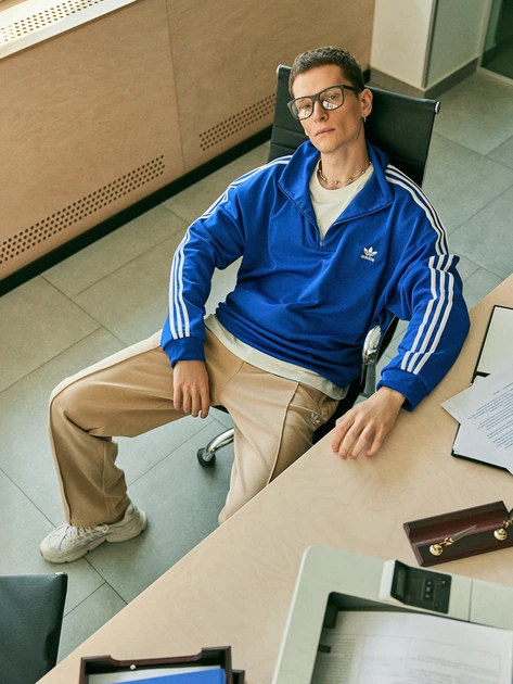 Толстовка на молнии мужская Adidas Originals Funnelneck Tt IX5216