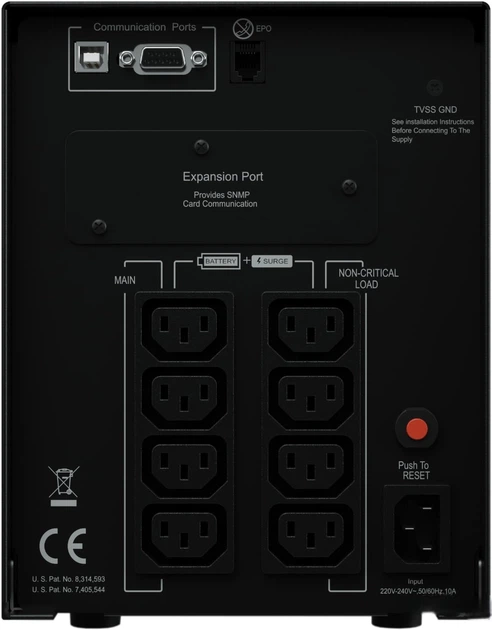 UPS CyberPower Line-Interactive SNMP 1000 VA (PR1000ELCD) - obraz 3
