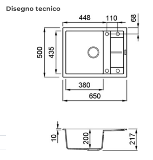 Кухонная мойка гранит ELLECI UNICO 125 NERO 40 - Фото 8 Кухонная мойка гранит ELLECI UNICO 125 NERO 40 - изображение 8