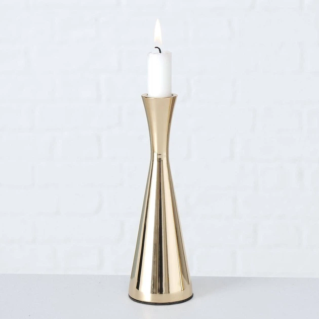 Zestaw świeczników Boltze Home Cone na jedną świecę 3 szt Złoty (4020607945920) - obraz 6