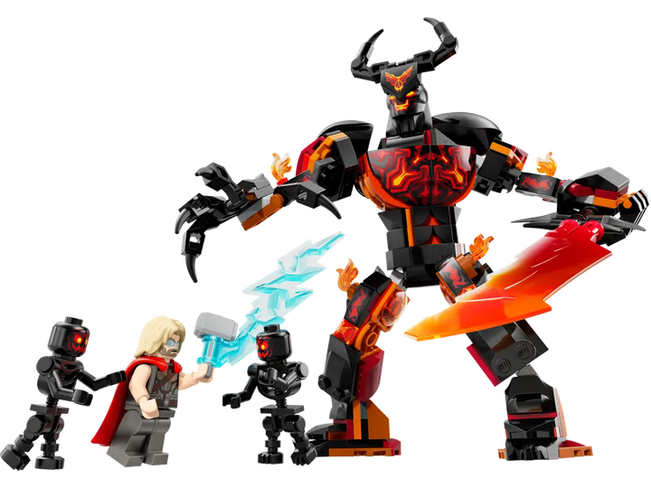 Zestaw klocków LEGO Marvel: Thor kontra figurka konstrukcyjna Surtura 245 elementów (76289) - obraz 2