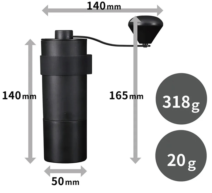 Кавомолка ручна Hario Mini Mill PRO - Фото 7 Кавомолка ручна Hario Mini Mill PRO - зображення 7