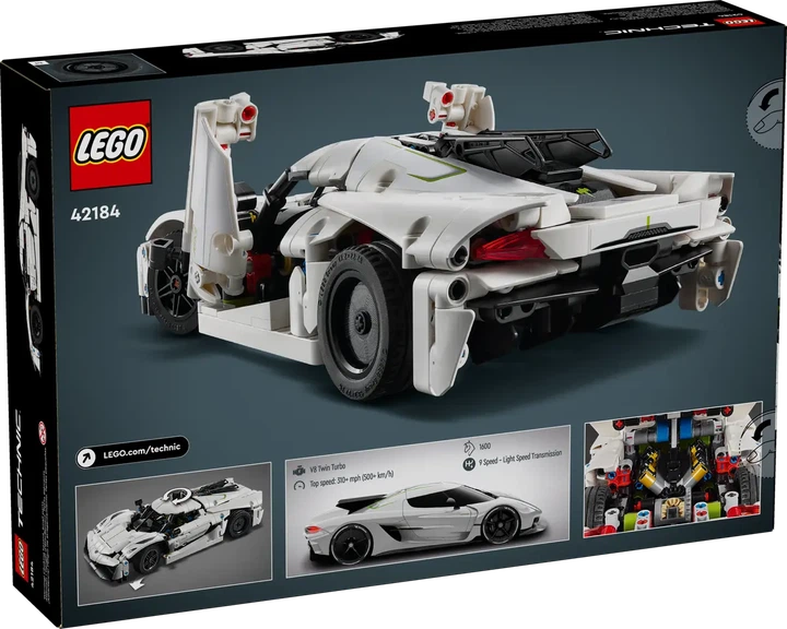 Конструктор LEGO Technic: Білий гіперкар Koenigsegg Jesko Absolut 801 елемент (42184) - зображення 12