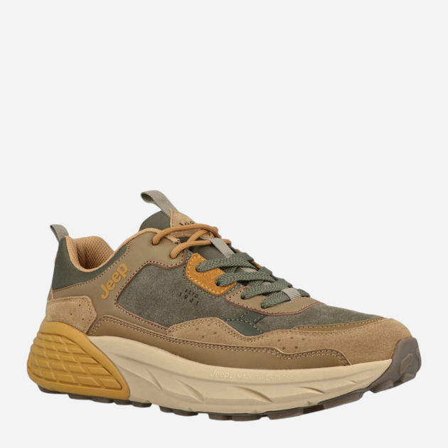 Buty sportowe męskie do kostki Jeep JM42210A-020 40 (6UK) 26.9 cm Khaki/Jasnobrązowy (8054794800928) - obraz 2