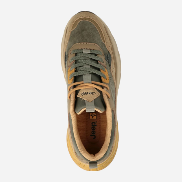 Buty sportowe męskie Jeep JM42210A-020 41 (7UK) 27.5 cm Khaki/Jasnobrązowy (8054794800935) - obraz 4