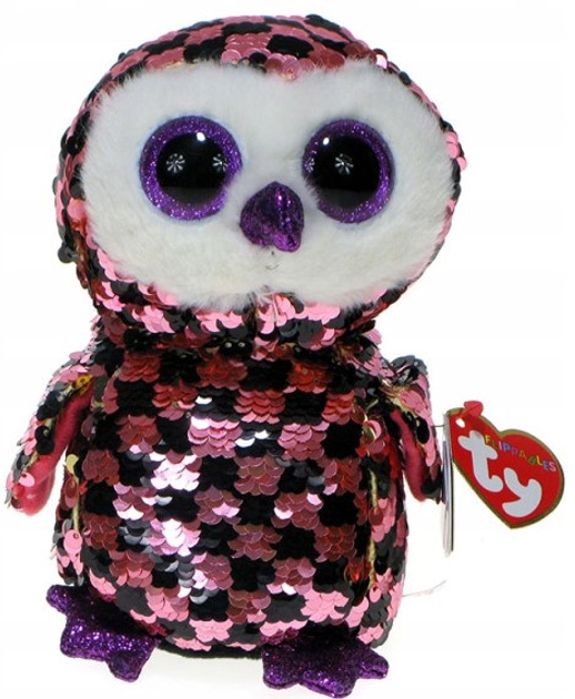 М'яка іграшка TY Beanie Boos Flipables Сова з блискітками 15 см 36673 (0008421366736) - зображення 1