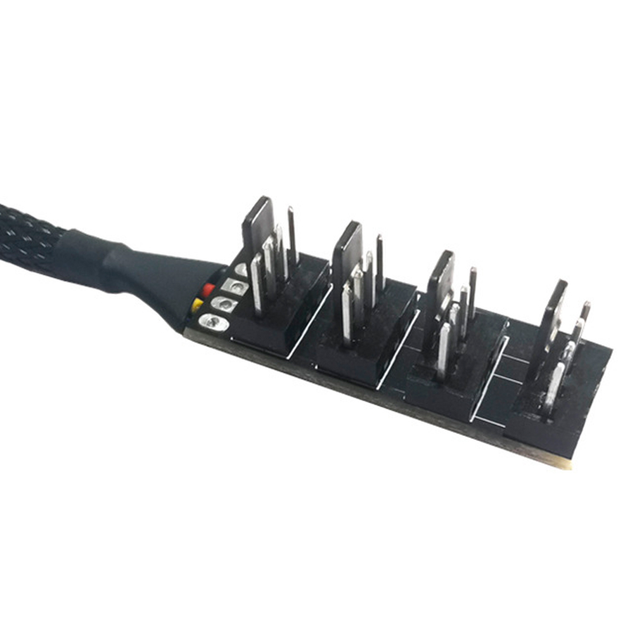 Разветвитель питания BauTech на 4 кулера Hub Fan 4 pin 40 см Чёрный (1014-763-00) - изображение 3