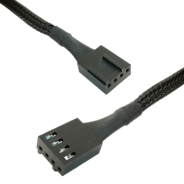 Разветвитель питания BauTech на 4 кулера Hub Fan 4 pin 40 см Чёрный (1014-763-00) - изображение 6